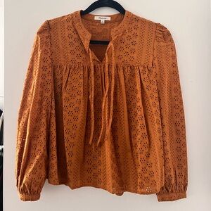 Auburn Eyelet Long Sleeved Blouse